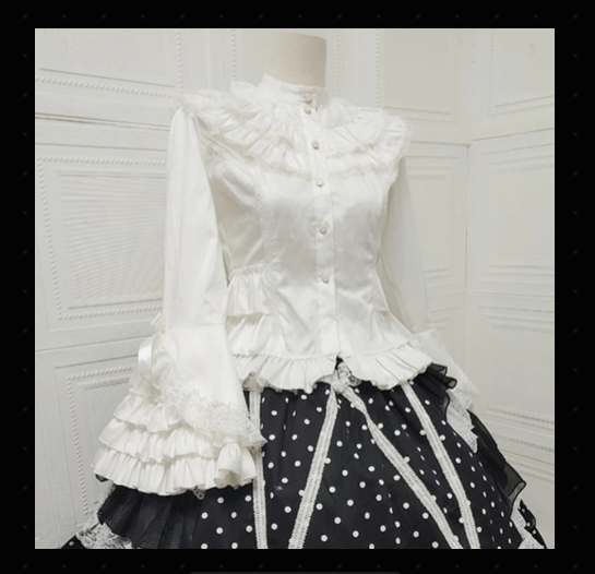 Japanese Gothic Lolita Elegant Bow Blouse