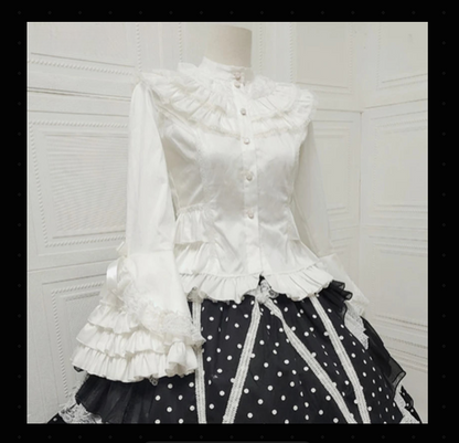 Japanese Gothic Lolita Elegant Bow Blouse