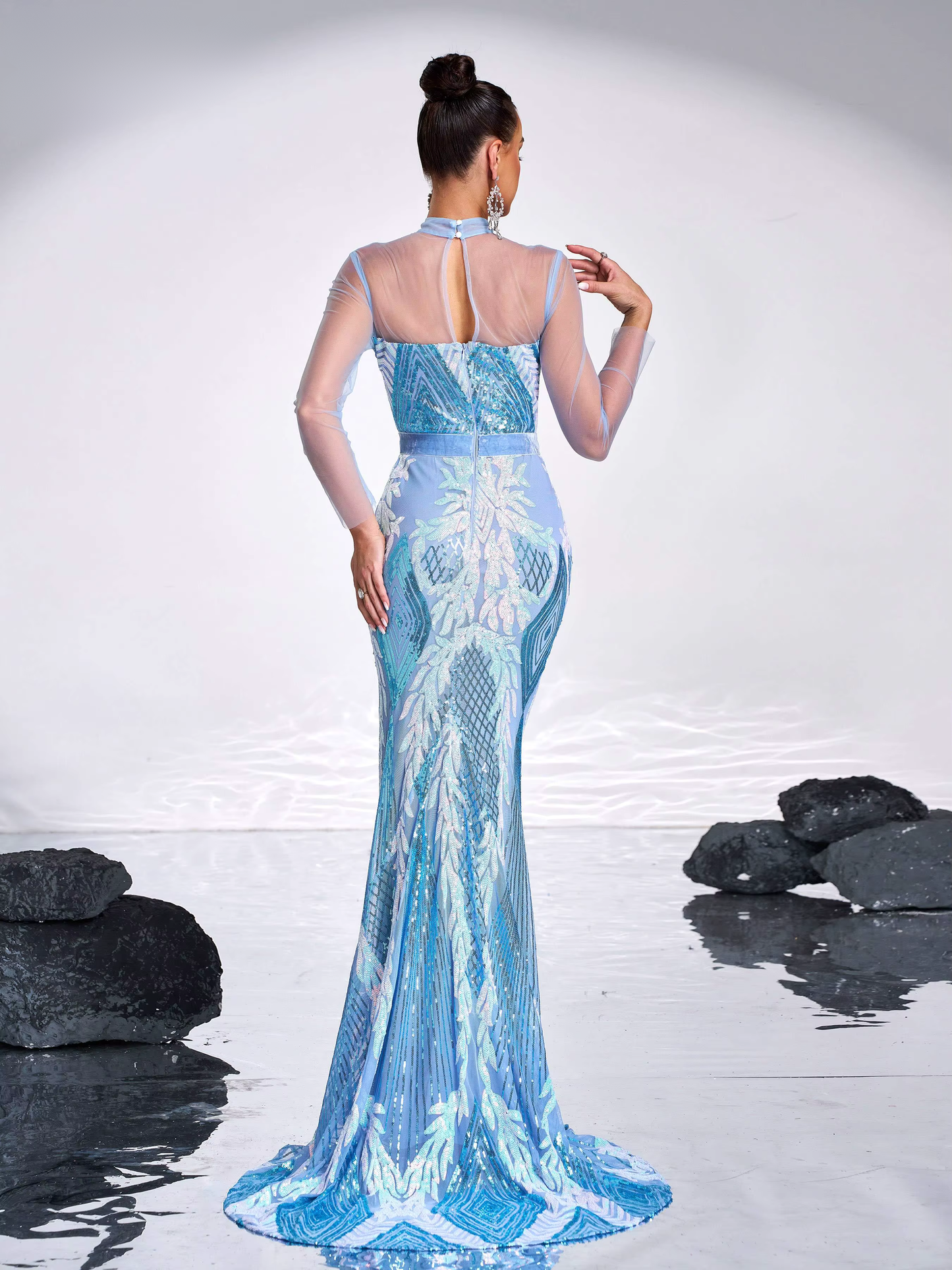 Elegant Sequin Evening Dress