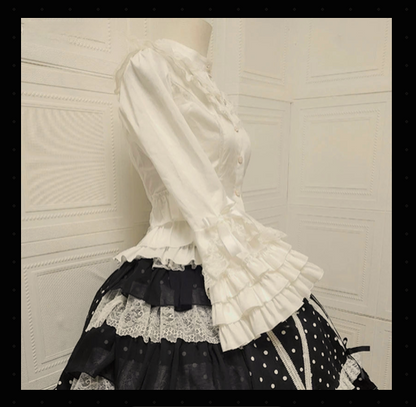 Japanese Gothic Lolita Elegant Bow Blouse