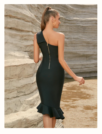 One-Shoulder Bandage Dress