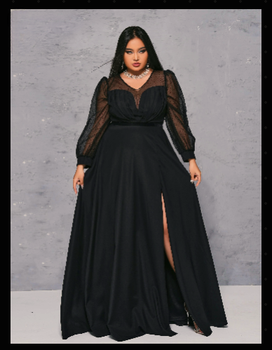 Elegant Sexy Split Evening  Dress