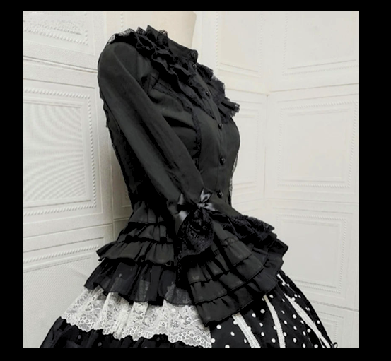 Japanese Gothic Lolita Elegant Bow Blouse