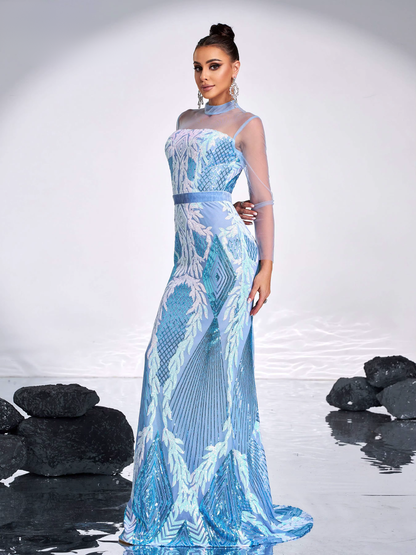 Elegant Sequin Evening Dress