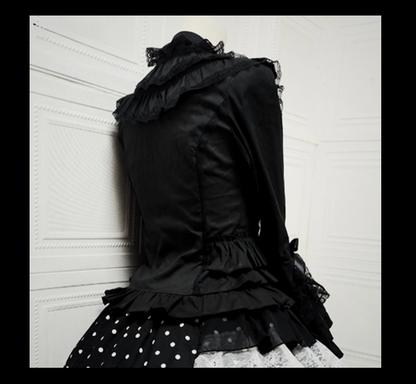 Japanese Gothic Lolita Elegant Bow Blouse