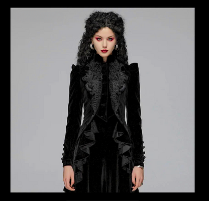 Gothic Jacket with Exquisite Lace Decoration