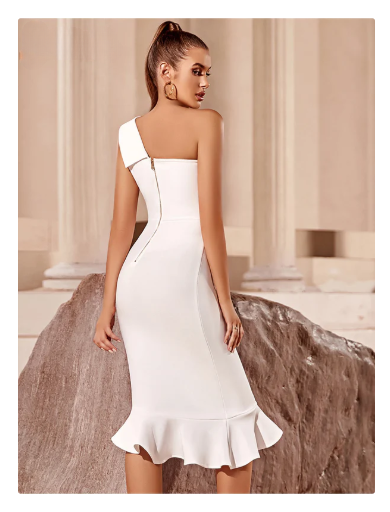 One-Shoulder Bandage Dress