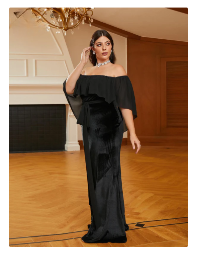 Batwing Mermaid Evening Dress