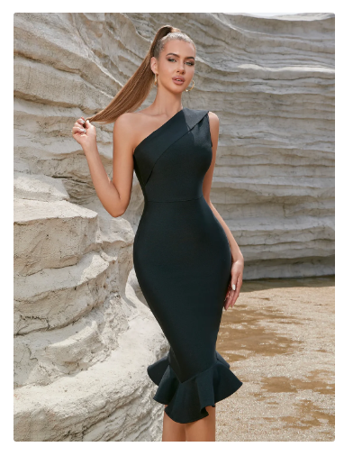 One-Shoulder Bandage Dress