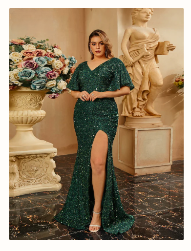 Sequin  Formal Occasion Dress